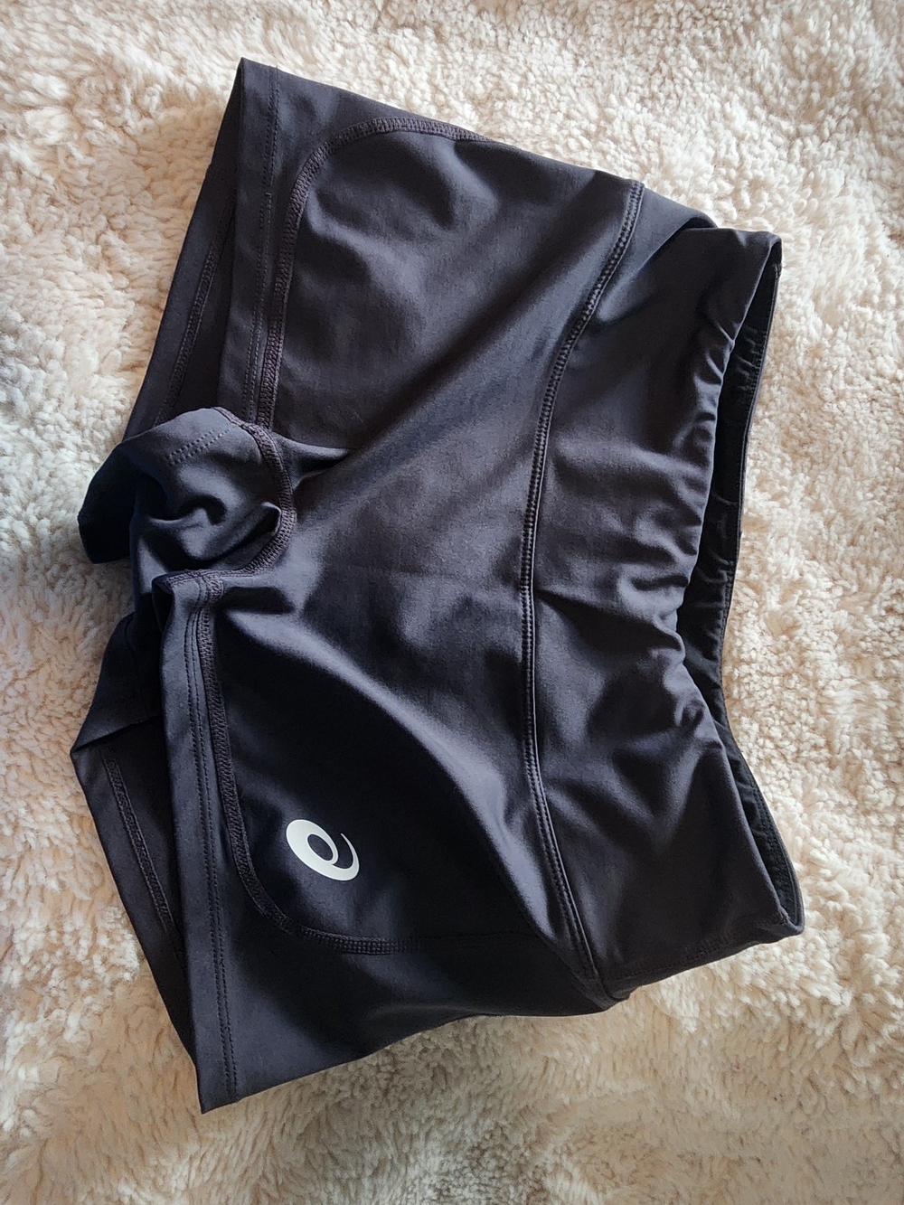 Asics Black Women's Athletic Running Shorts with Logo